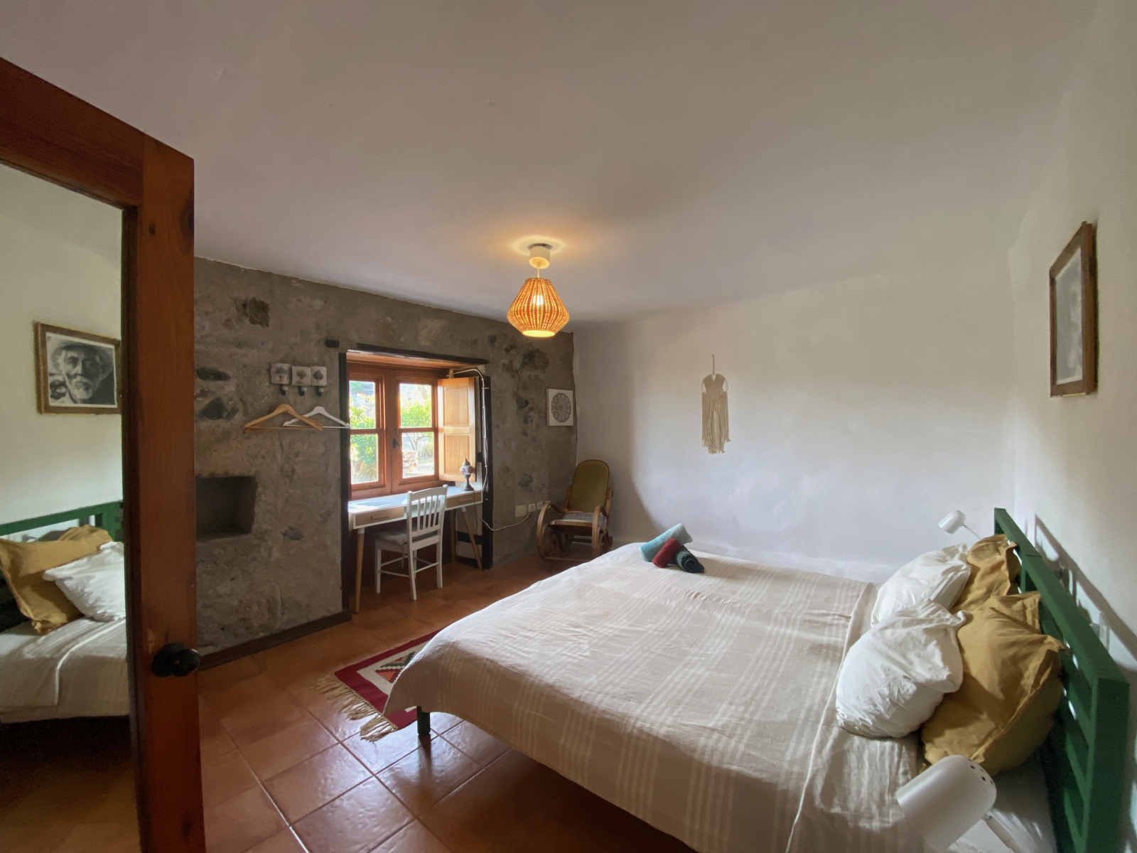 Schlafzimmer ZIMMER 1 – BLANCO: Casa el Riego - Biofinca auf Teneriffa